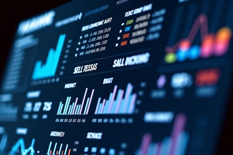 Data analytics dashboard showing insights